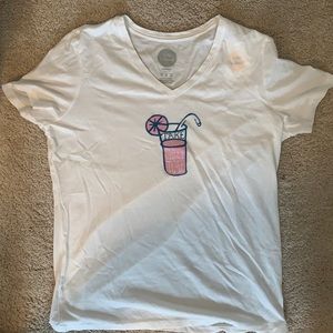 White, Life is Good t-shirt